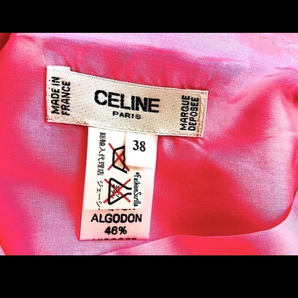 Celine Paris Vintage Barbie Pink Skirt With Attached medallion Chain Logo Belt - Picture 3 of 16
